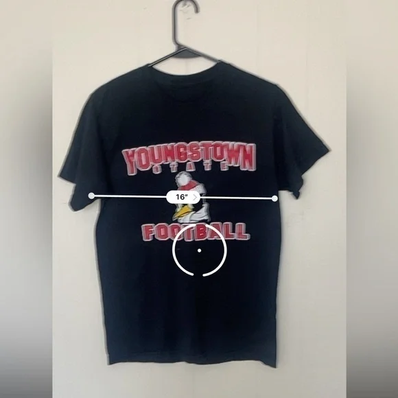 Youngstown State Football T-Shirt - Estimated Size S - Approx 16” Pit to Pit - Picture 5 of 5